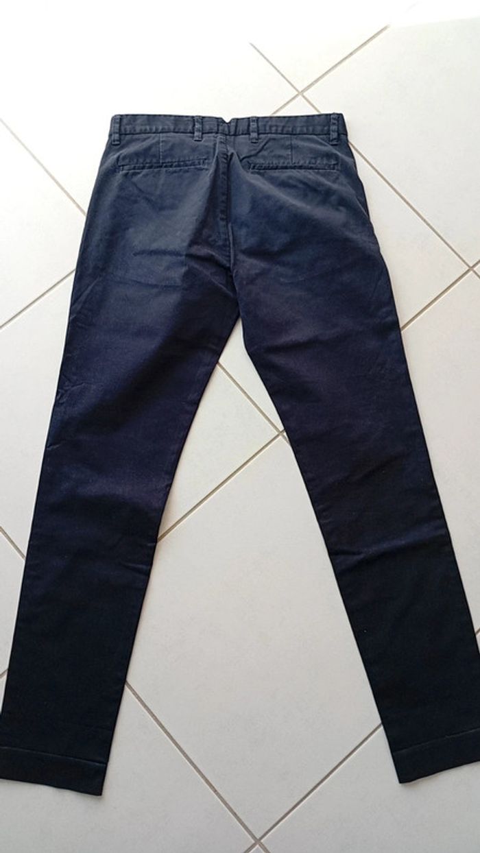 Pantalon slim stylo chino. Bleu Marine. Taille 38. Jules - photo numéro 2