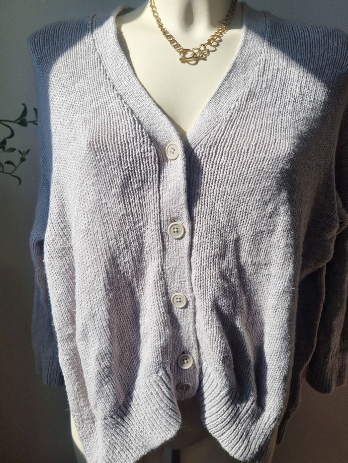 Cardigan gris comptoir des cotonniers - photo numéro 3