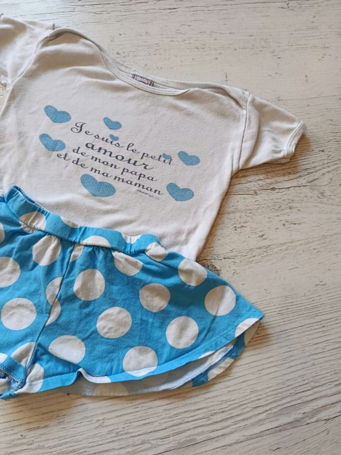 Ensemble short et t-shirt 18/23 mois - photo numéro 2