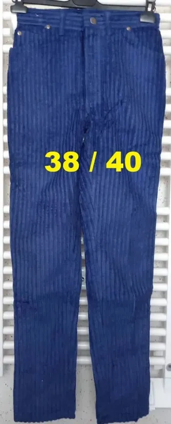 Pantalon en velours côtelé bleu Lee Taille 38 / 40