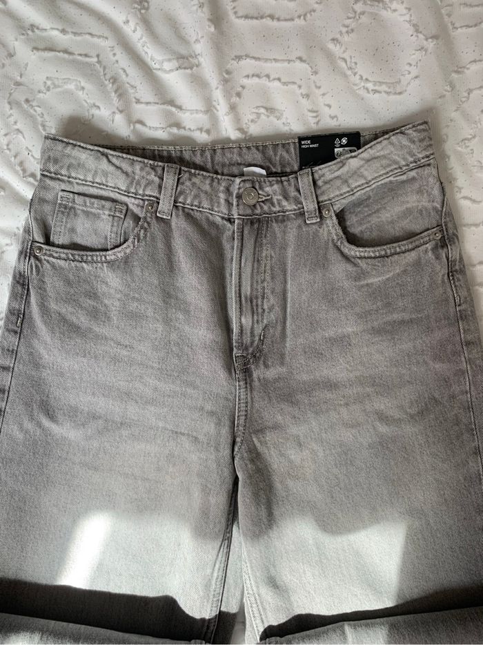Jean gris wide high waist H&M - photo numéro 3