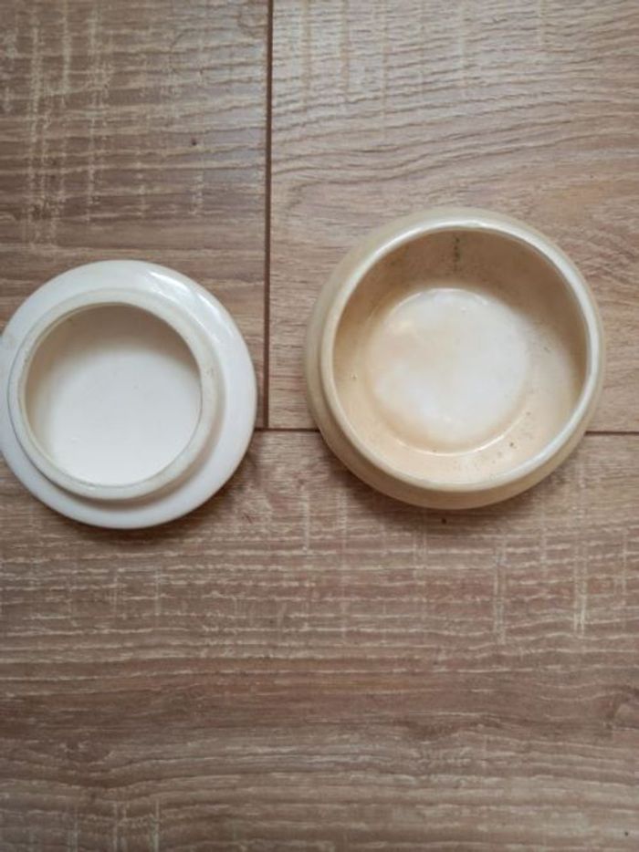 Boite ronde céramique fantaisie arlequin métal - photo numéro 3