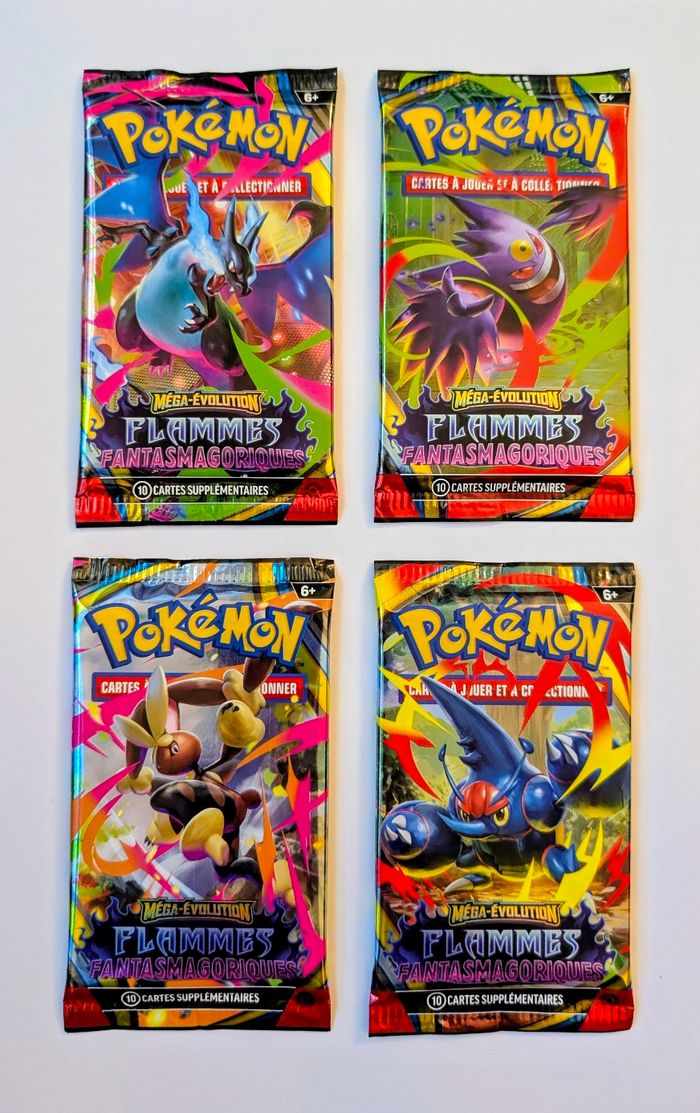 🔥 Artset Pokémon 4 Boosters Flammes Fantasmagoriques FR – Neufs !