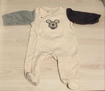 Pyjama velours 1 mois  x2