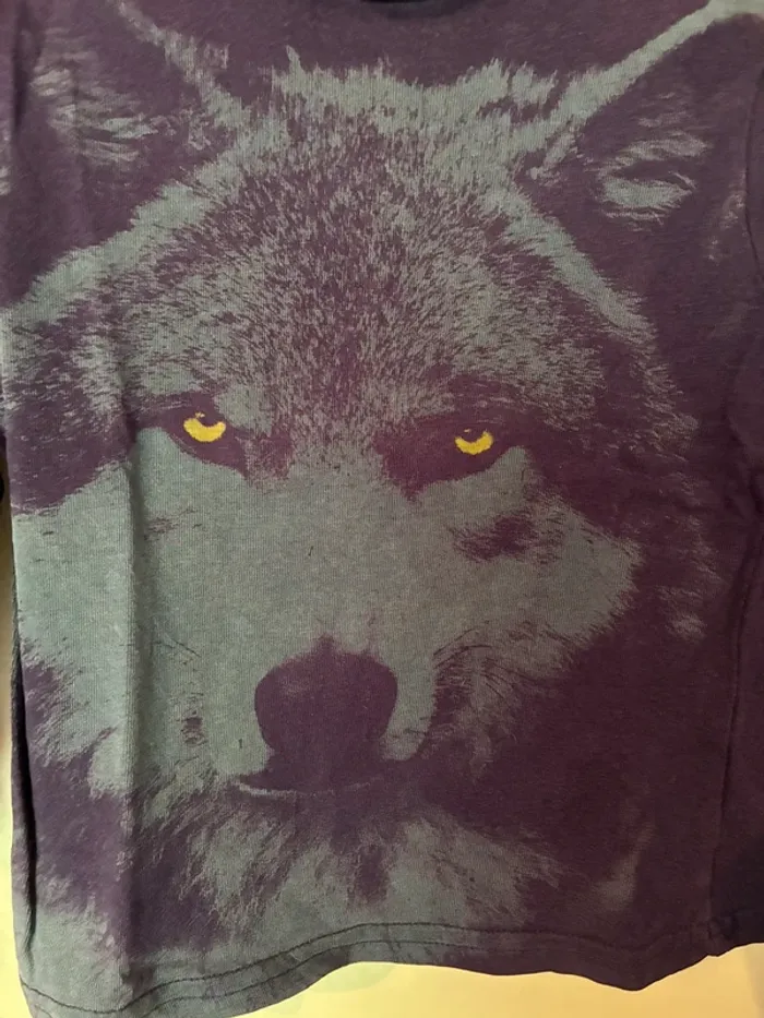 Magnifique t-shirt manches longues loup, 18/24 mois, H&M. - photo numéro 4