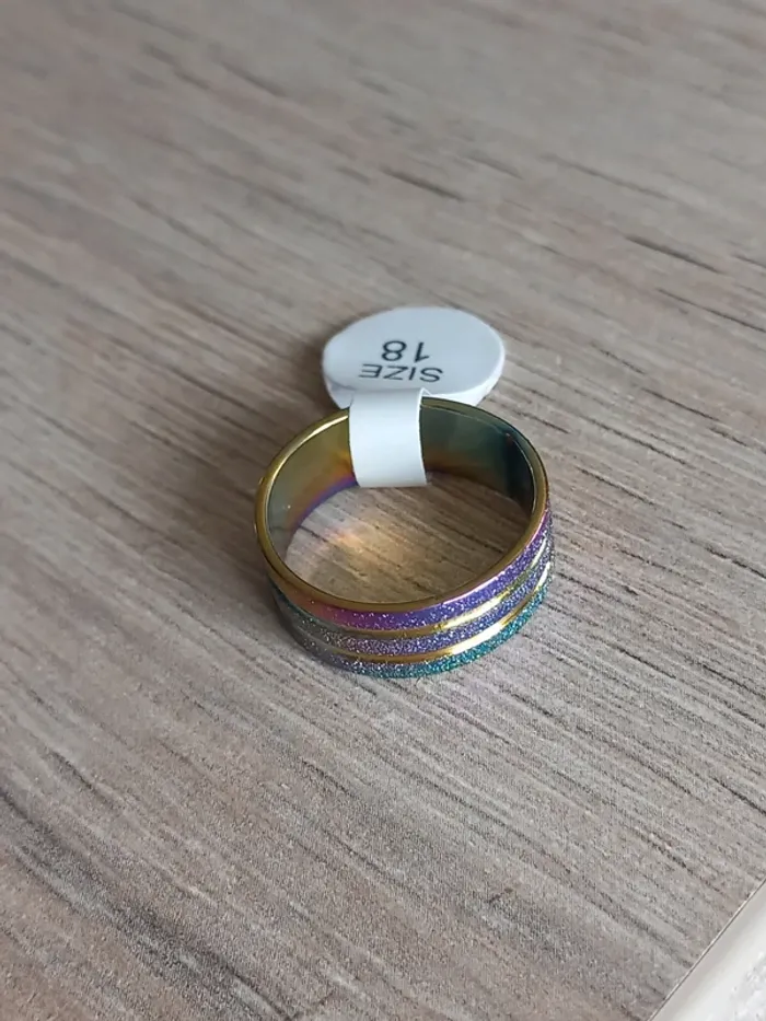 Bague en acier inoxydable taille 18 (56) - photo numéro 9