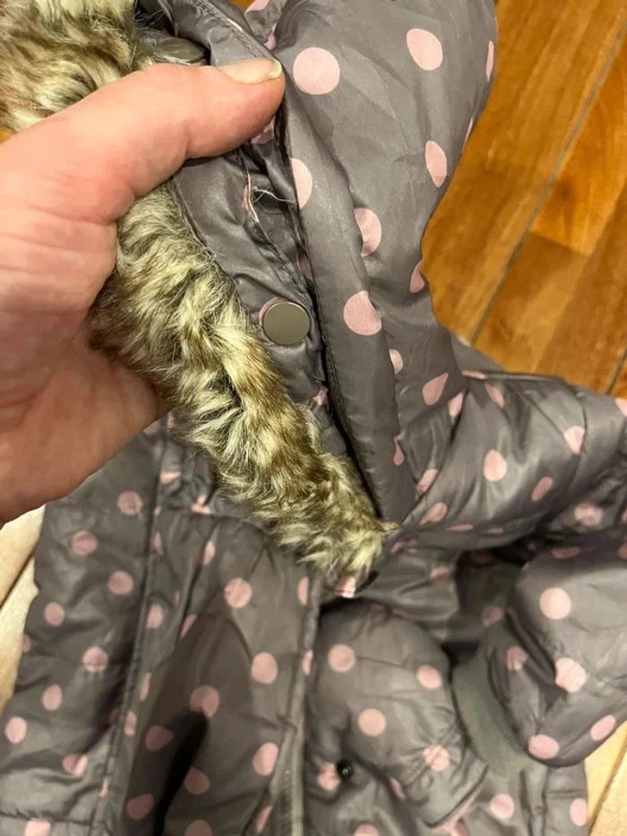 Combinaison pilote Cocoon la redoute 9 mois gris à pois rose - photo numéro 5