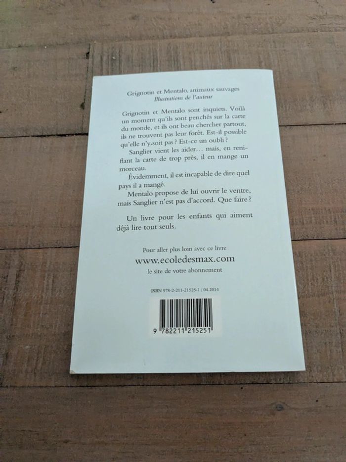 Livre l'école des loisirs Grignotin et Mentalo animaux sauvages - photo numéro 2