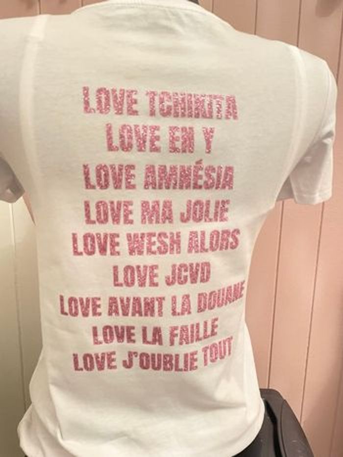 Pink Jul box t-shirt blanc rose paillettes - photo numéro 6