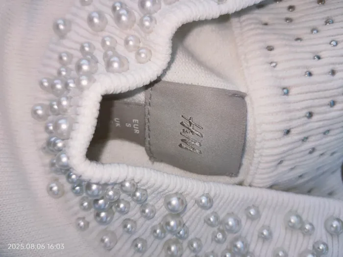 Pull col rond T:S perles nacrées - photo numéro 5