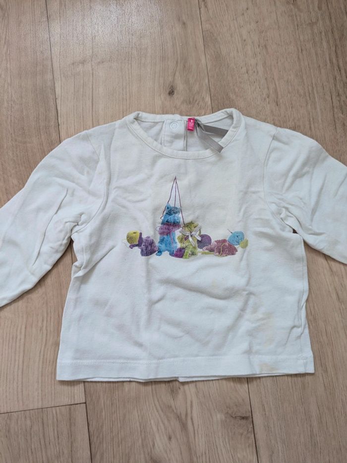 Lot 9 tee-shirt fille 9 Mois 71cm - photo numéro 10