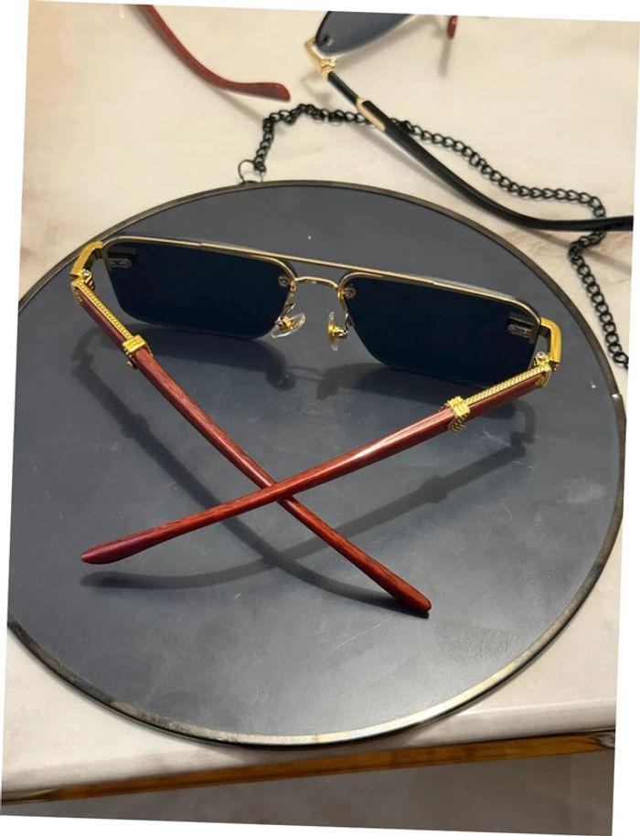 Lunette de soleil noire rouge - photo numéro 4