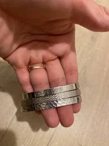 Lot de 3 bracelets argentés