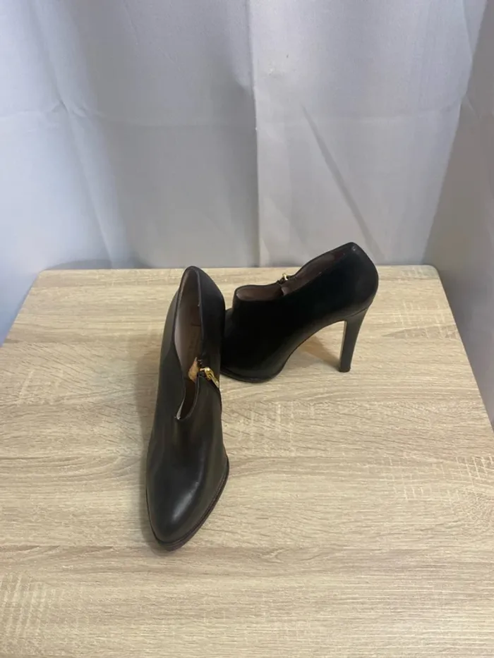 Bottines basses noir en cuir Pura Lopez taille 39 - n3p