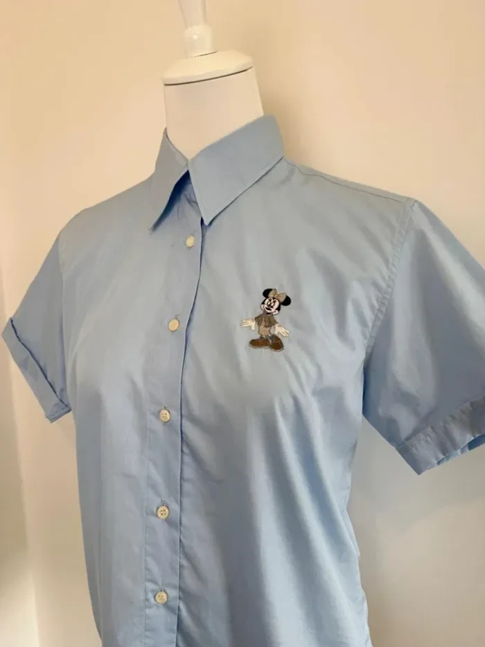 Chemise femme courtes manches Donaldson bleue taille 40 - photo numéro 2