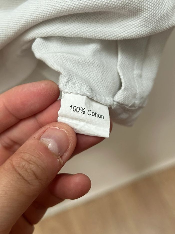 Polo blanc tommy hilfiger - taille M en coton - photo numéro 4