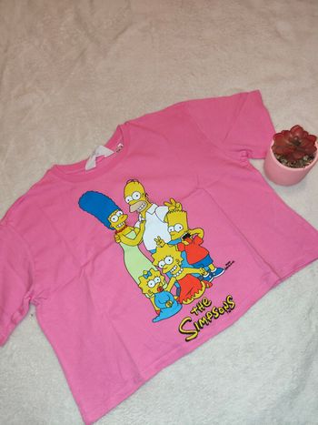 T-shirt rose fille les Simpson