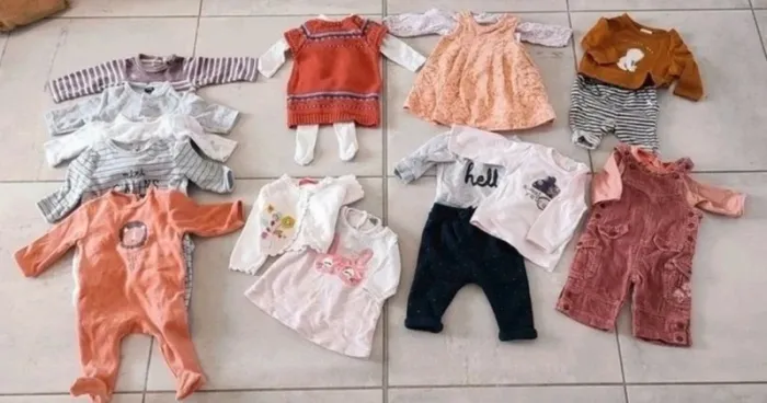 Gros lot de vêtements automne fille - taille 3 mois - 20 pièces