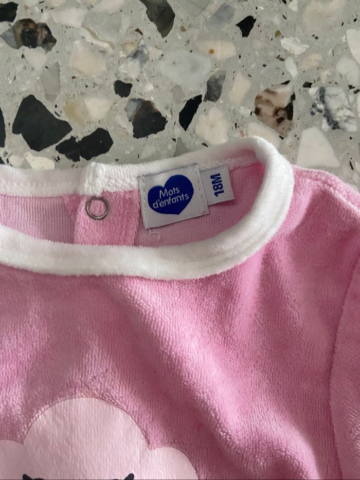 Pyjama rose 18 mois mot d enfants - photo numéro 2