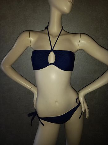 maillot de bain 2 pièces bleu marine TEX taille 40