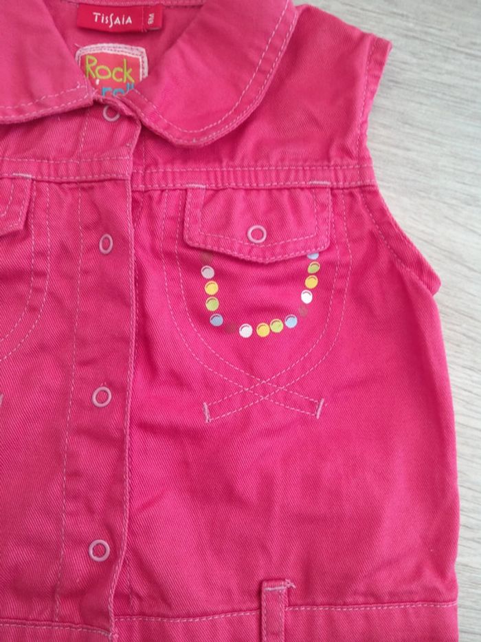 Gilet ou chemise sans manches fille 6 mois - photo numéro 5
