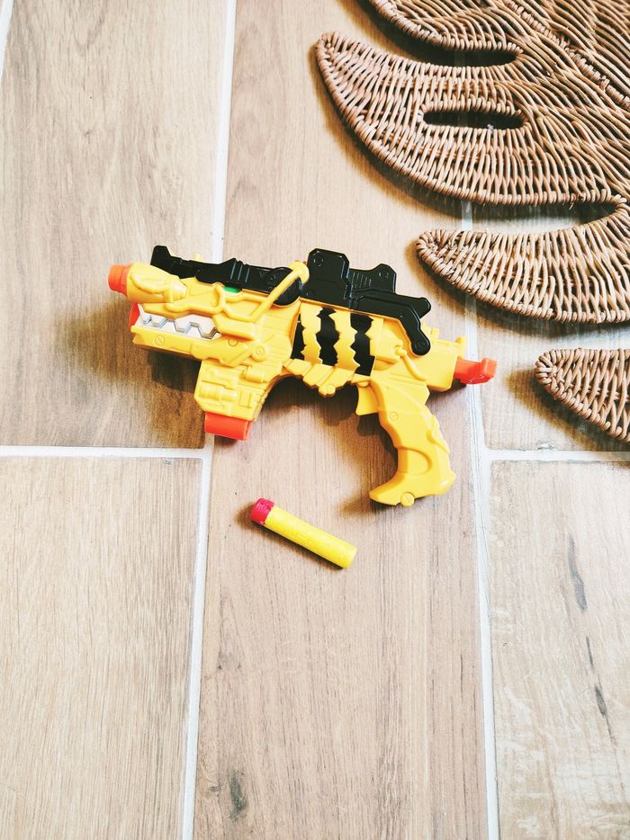 🔫 Power rangers dino charge pistolet lanceur de fléches nerf en plastique marque bandai