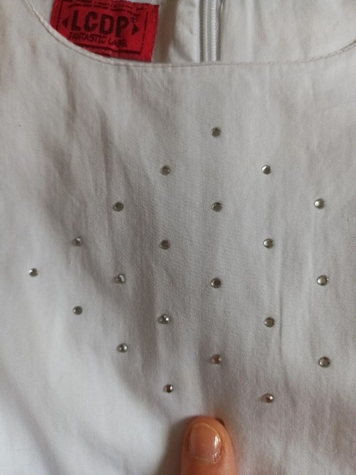 Jolie robe blanche La Compagnie des Petits taille 3 ans - photo numéro 4