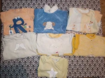 Lot de 10 pyjamas bébé garçon 12 mois