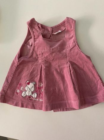 Robe sans manche en velours 3 mois