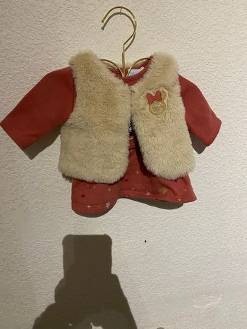 Robe Minnie  avec gilet en fourrure