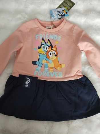 Robe fille Bluey friends forever neuf 3 ans