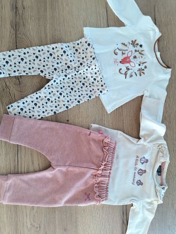 Lot de 2 ensembles filles 3 mois 