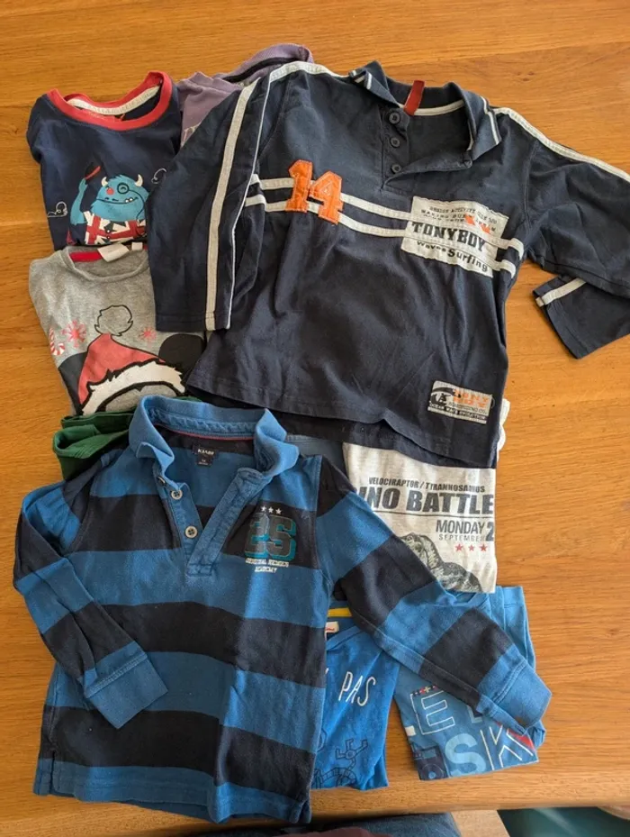 Lot 12 tee-shirts manches longues 5 ans garçon - photo numéro 5