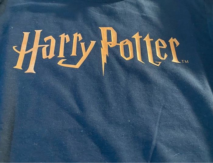 Sweat bleu marine flocage doré Harry Potter taille 12/12 ans - photo numéro 3