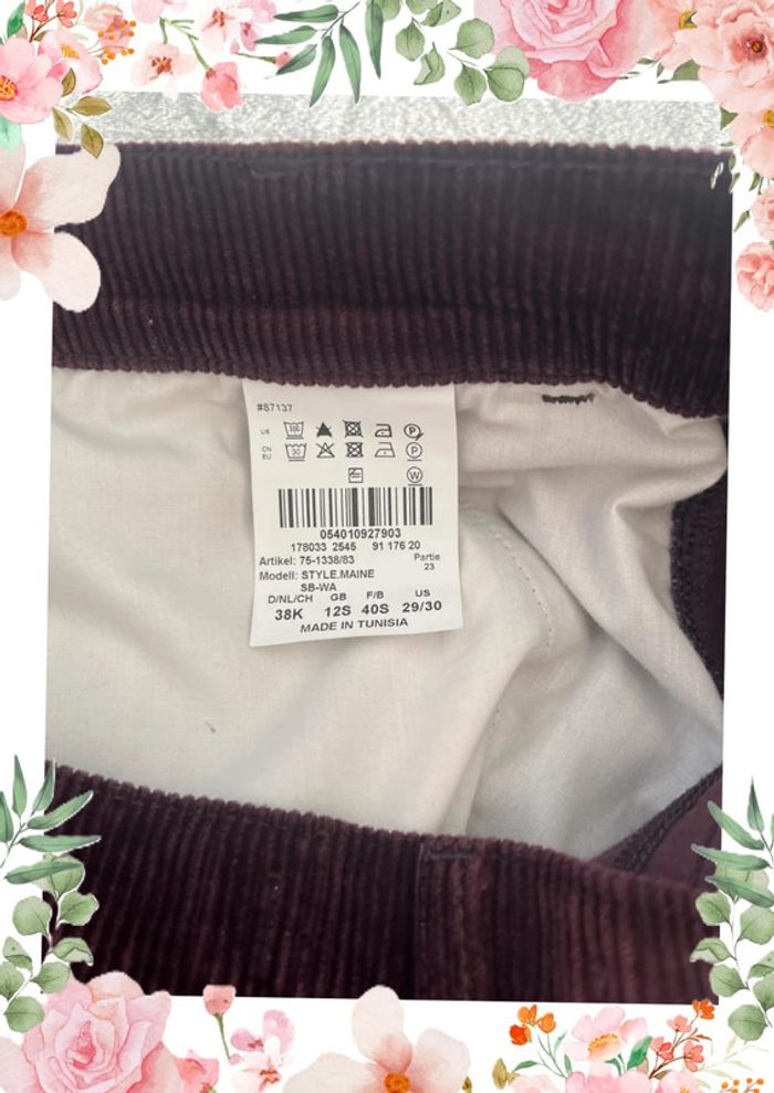 Pantalon velours femme violet foncé - Brax 💜 - photo numéro 3