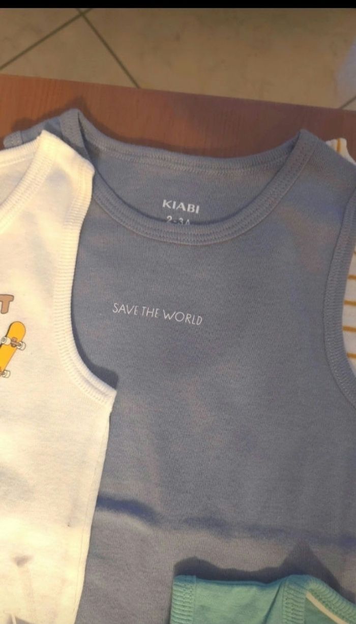 (Neufs non portés)🏷🥰💙 lot maillots de corps /débardeurs 36mois/3ans garçon 🥰💙 - photo numéro 4