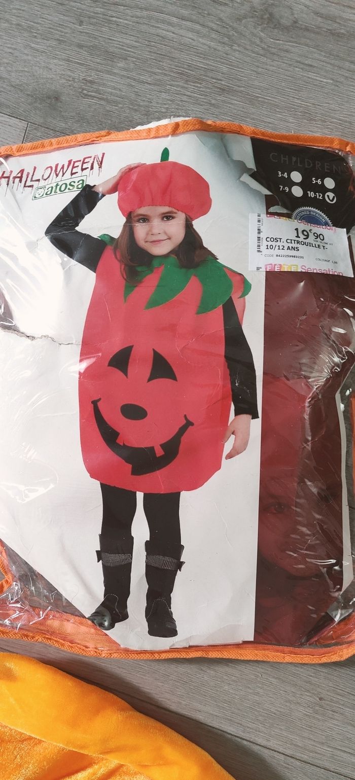 Déguisement enfant citrouille neuf en 10/12 ans - photo numéro 3