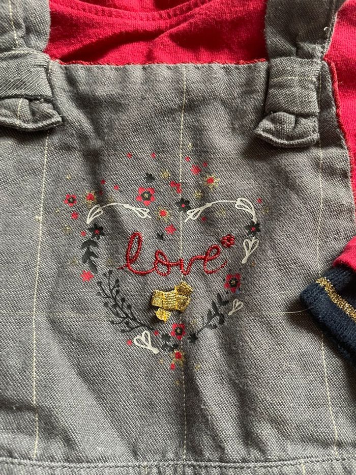 Salopette + t-shirt ML 18 mois - 80 cm - photo numéro 2