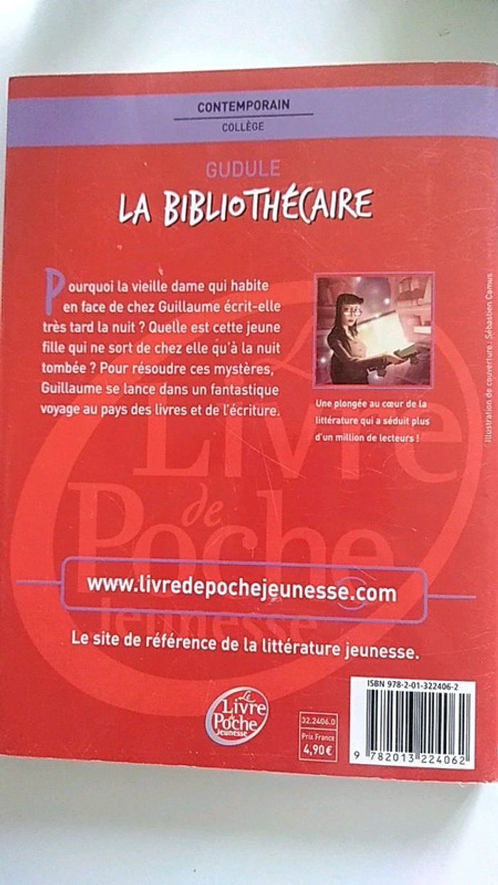 Livre de poche pour collégien La bibliothécaire - photo numéro 2