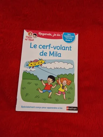 Livre regarde je lis mila et noé, le cerf volant de mila