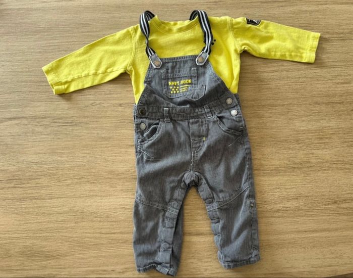 Ensemble salopette Gémo 12 mois