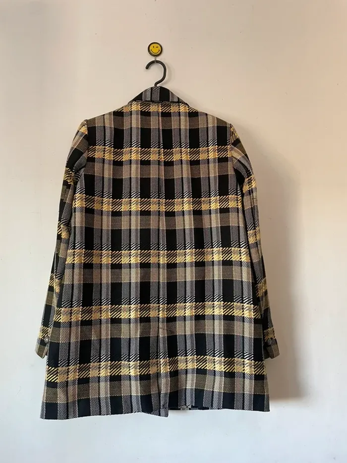 Zara Veste blazer tailleur à carreaux oversize taille S - photo numéro 7