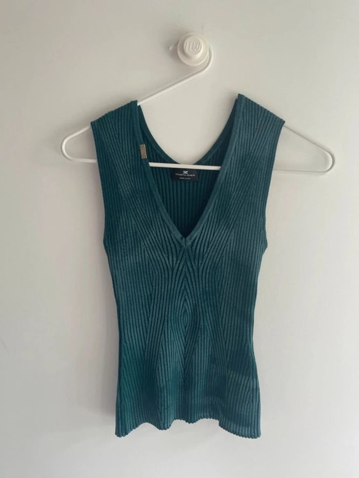 Top turquoise délavé Elisabetta Franchi