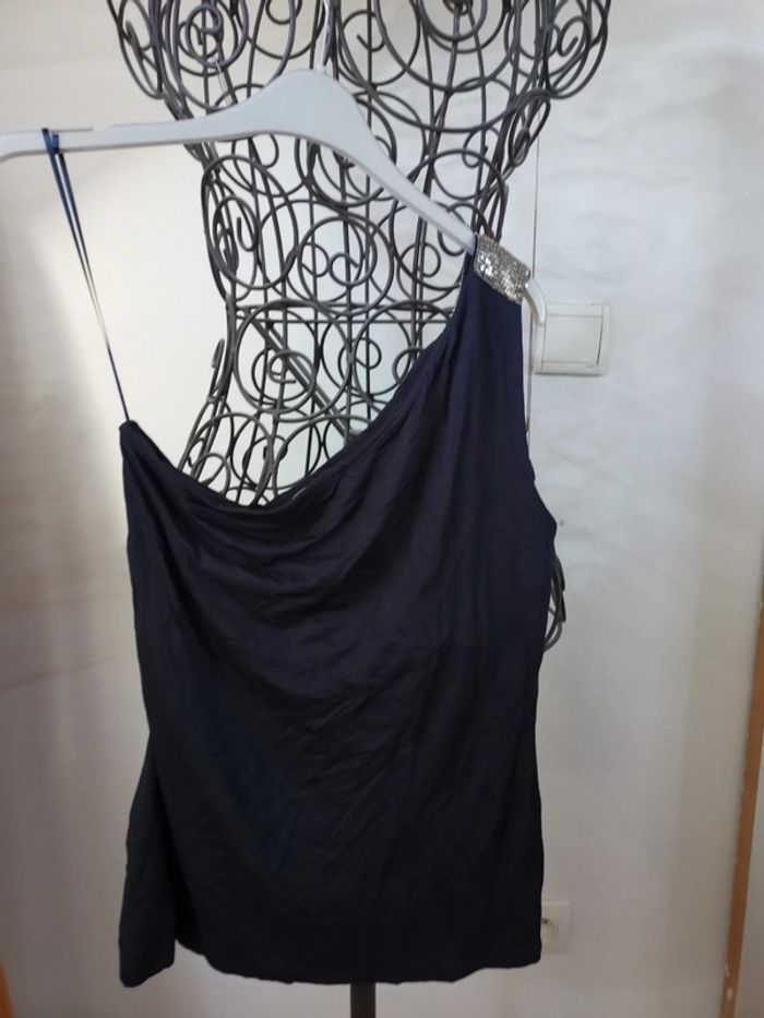 Kookai top asymétrique bleu T36 - photo numéro 2