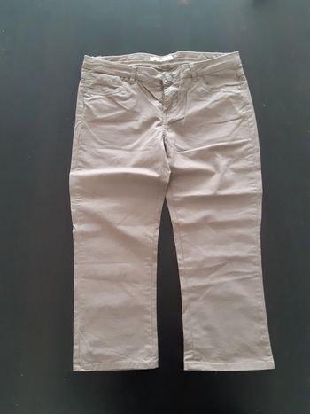Pantacourt femme brun clair