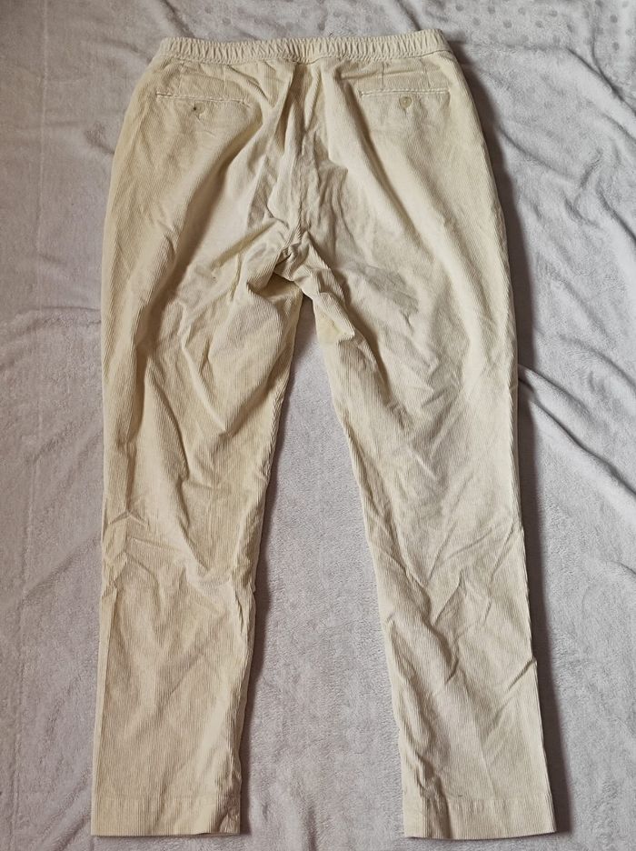 Pantalon crème velours côtelé taille 52 - photo numéro 6
