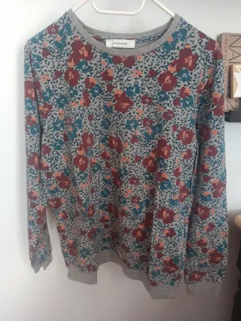 Sweat fin fleuri