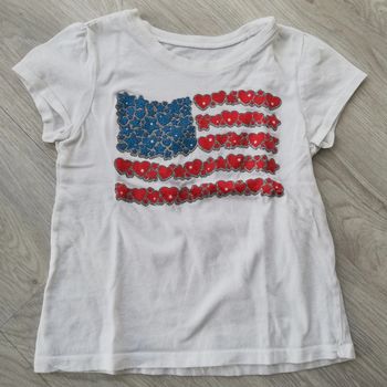 Tee-shirt blanc fille 4 ans