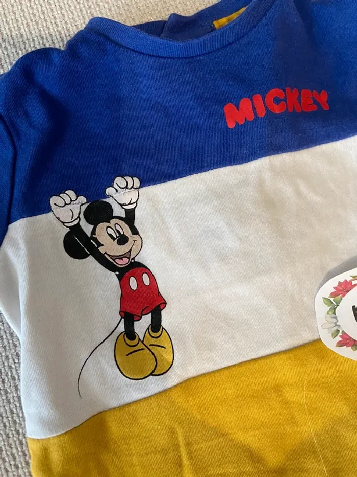 T-shirt Disney Mickey 3/6mois - photo numéro 2