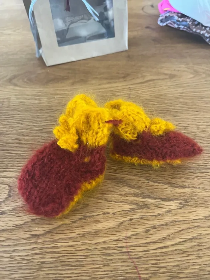 Chaussons bébé angora - photo numéro 2